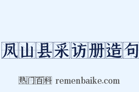 凤山县采访册造句是什么意思的图片